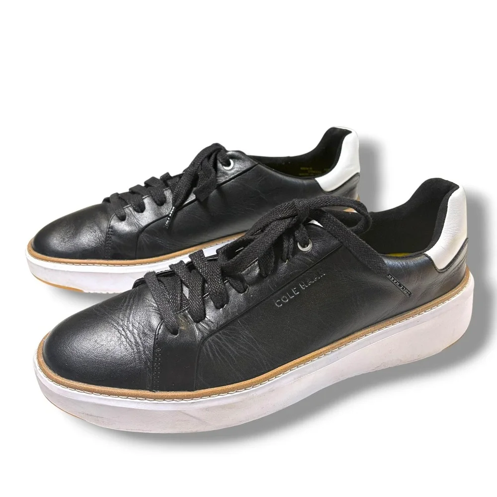 Cole Haan Grand Crosscourt Daily‎ Sneaker 10M Black Leather C34225 Low Top Mens